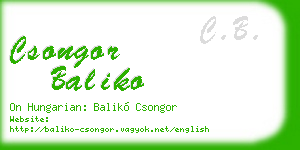 csongor baliko business card