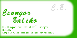 csongor baliko business card